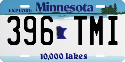MN license plate 396TMI