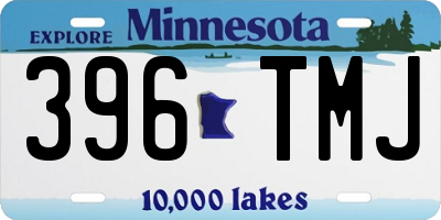MN license plate 396TMJ
