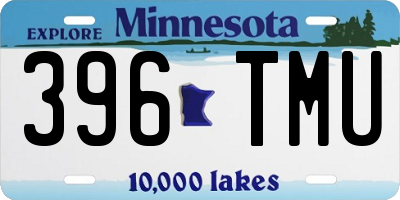MN license plate 396TMU