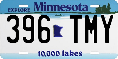 MN license plate 396TMY