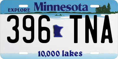 MN license plate 396TNA