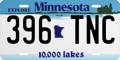 MN license plate 396TNC