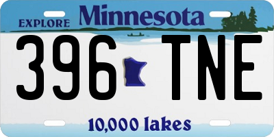 MN license plate 396TNE