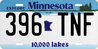 MN license plate 396TNF