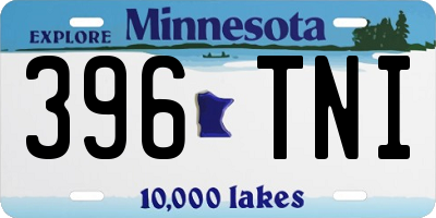 MN license plate 396TNI