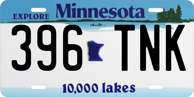 MN license plate 396TNK