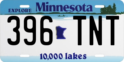 MN license plate 396TNT