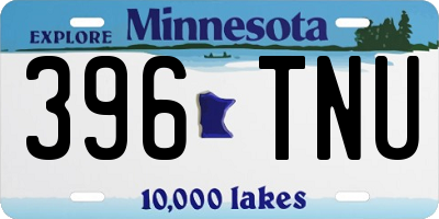 MN license plate 396TNU