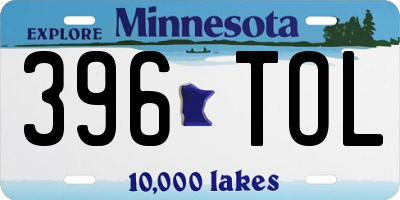 MN license plate 396TOL