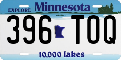 MN license plate 396TOQ
