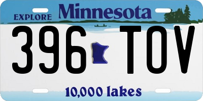 MN license plate 396TOV
