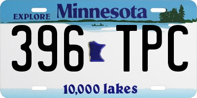 MN license plate 396TPC