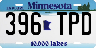 MN license plate 396TPD