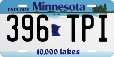 MN license plate 396TPI