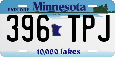 MN license plate 396TPJ