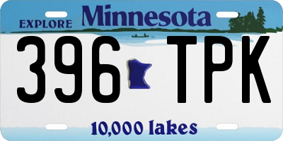 MN license plate 396TPK