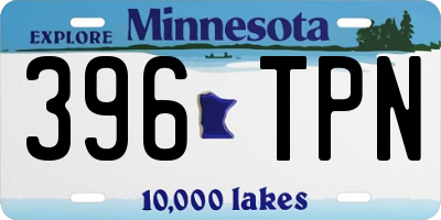 MN license plate 396TPN