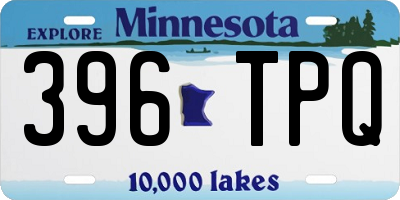 MN license plate 396TPQ