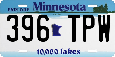 MN license plate 396TPW