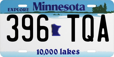 MN license plate 396TQA