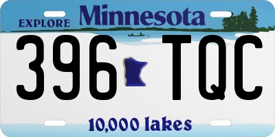 MN license plate 396TQC