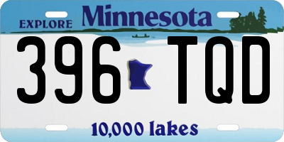 MN license plate 396TQD