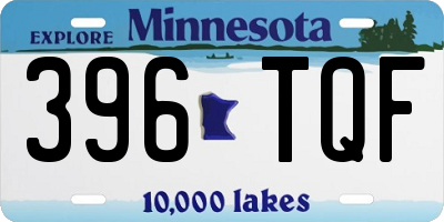 MN license plate 396TQF