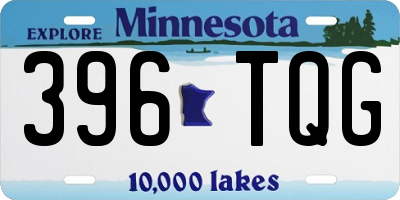 MN license plate 396TQG