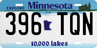 MN license plate 396TQN