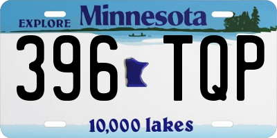 MN license plate 396TQP