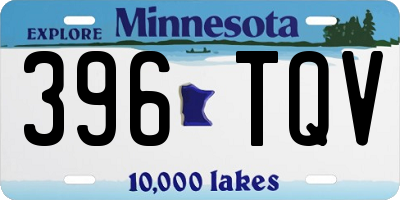 MN license plate 396TQV