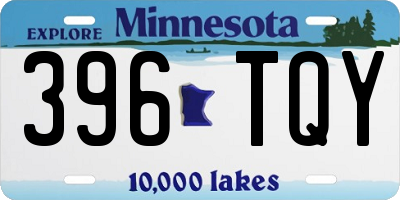 MN license plate 396TQY