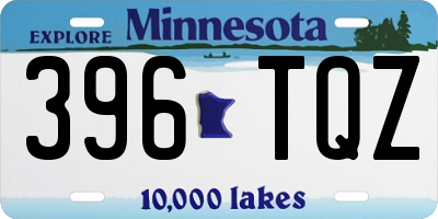 MN license plate 396TQZ