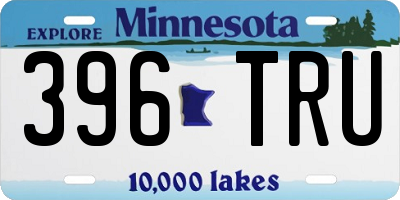 MN license plate 396TRU