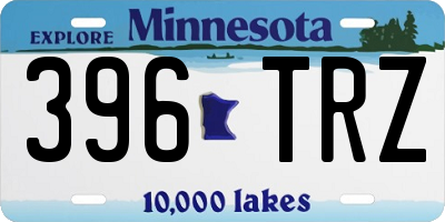 MN license plate 396TRZ