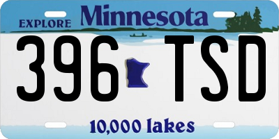 MN license plate 396TSD