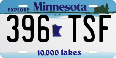 MN license plate 396TSF