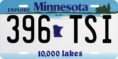 MN license plate 396TSI