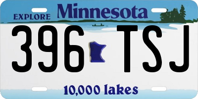MN license plate 396TSJ