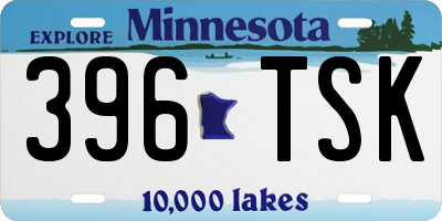MN license plate 396TSK