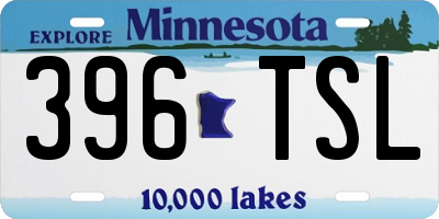 MN license plate 396TSL