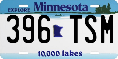 MN license plate 396TSM