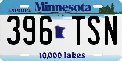 MN license plate 396TSN