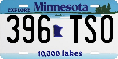 MN license plate 396TSO
