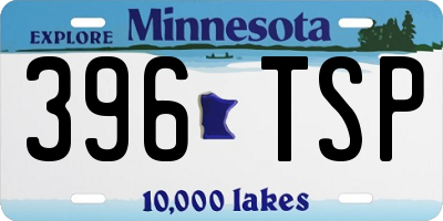 MN license plate 396TSP