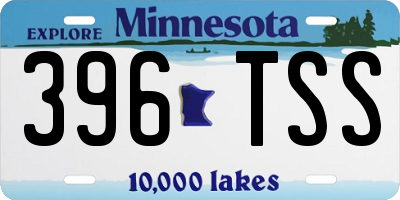 MN license plate 396TSS
