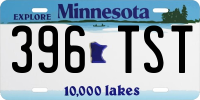 MN license plate 396TST