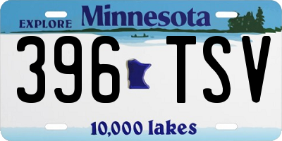 MN license plate 396TSV