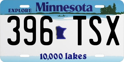 MN license plate 396TSX