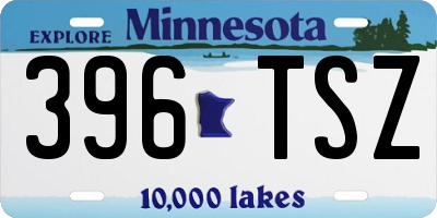 MN license plate 396TSZ